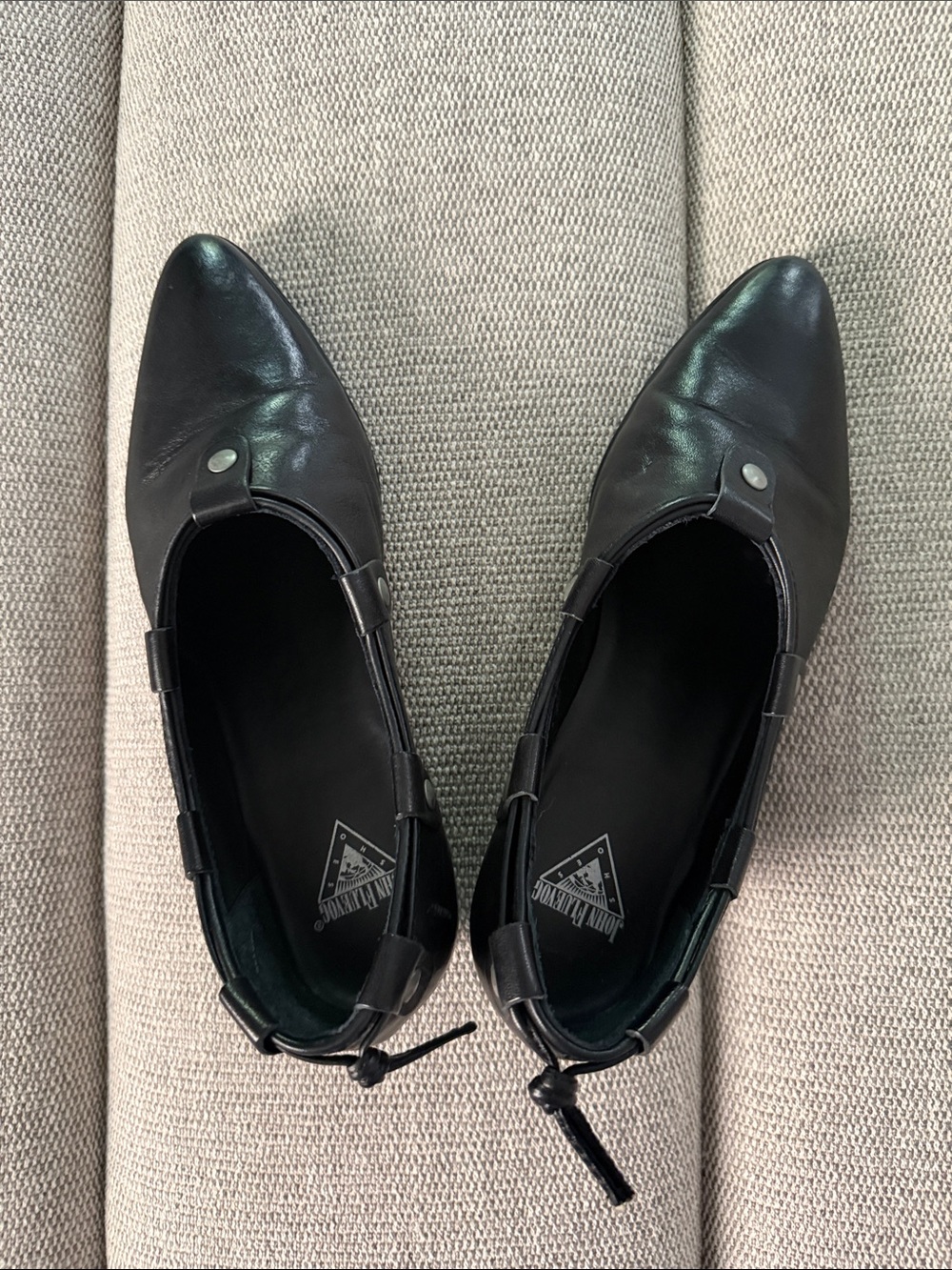 John Fluevog Black Pointed Toe Slip-On Women’s Bootie - Picture 8 of 9
